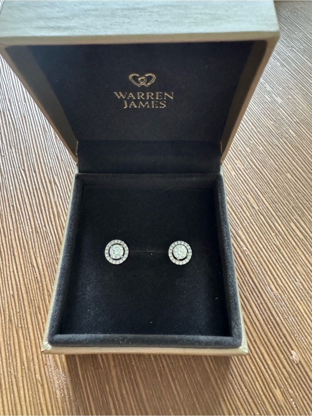 Warren James Silver Halo Stud Earrings new